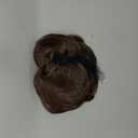 SOFEIYAN Claw Clip Messy Bun Hair Piece Wavy Curly Hair Bun Clip in Claw Chignon Ponytail Hairpieces Synthetic Tousled Updo Hair Extensions Scrunchie Hairpiece for Women, Brown/Light Auburn Mixed