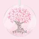 2 x Breast Cancer Gifts for Woman Breast Cancer Awareness Ornament Survivor Gift Ideas Pink RibbonTree Christmas Decorations Ornaments 2025