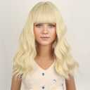 PATTNIUM Kids Blonde Wig for Girls Child Short Light Blonde Wig with Bangs Children Blonde Bob Wigs Synthetic Wigs