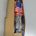 Solar American Flag Lights Outdoor, 8 Piece Solar Flag Light Set with 8 Modes 4th of July Decorations Outdoor, Red White and Blue Solar Pathway Lights for Patriotic 250th Anniversary Garden Decor