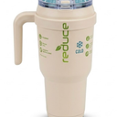 Reduce 40 oz Stainless Steel Tumbler with Handle - Dual-Wall Vacuum Insulated Travel Mug, Sweat-Proof Lid & Reusable Straw - Keeps Drinks Cold for 24 Hrs, Fits Cupholders, Dishwasher Safe -Pina Colada