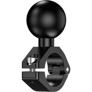 LOKTENWO Aluminum Alloy 1.5'' Ball Mount Fit for Round Rails 0.875'' / 1'' / 1.125'' / 1.26'' in Diameter, Adjustable Handlebar Base Compatible with RAM Mounts C Size 1.5 Inches Ball Double Socket Arm