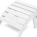 KINGYES Folding Adirondack Ottoman for Adirondack Chair, White