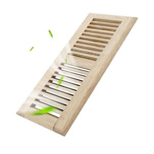 4x12 Inch White Oak Wood Floor Register Vents Cover - Drop in Wood Vent Register with Damper Wooden Vents Covers for Home Floor Unfinished (White Oak)