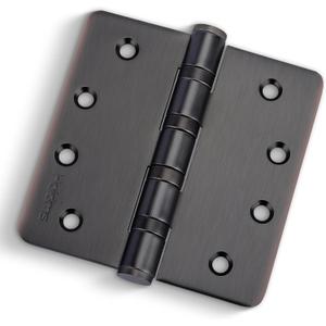 3Pack Haidms Oil Rubbed Bronze Door Hinges Heavy Duty Door Hinges Oil Rubbed Bronze Ball Bearing Stainless Steel Hinges with 1/4" Radius Corner