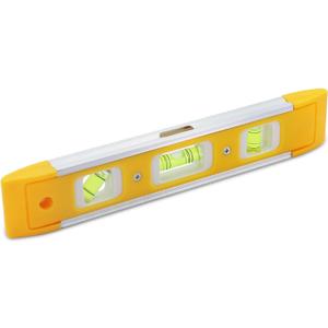 DTDNZKN 9 Inch (230 mm) Torpedo Level Magnetic, Small Leveling Tool with 3 Bubble Spirit Levels (45, 90, 180 Degree) - Ideal for Hanging Pictures, Installing Shelves, and Home Renovations