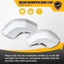 Silver Rear Bumper End Cap Compatible with FJ Cruiser 2007-2014