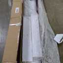 SmartStandard 34 x 84 inch White Sliding MDF Barn Door with 6FT Black Sliding Door Hardware Kit & Handle, Pre-Drilled Ready to Assemble, Waterproof PVC Coating, H-Frame