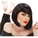 ALLAURA Compatible with Mia Wallace Wig  Black Flapper Bob Wig with Bangs for Women  1920s Flapper Girl Costume, Uma Thrman Look, Pulp Fction Cosplay, Vintage Party, Halloween, Retro Movie Style