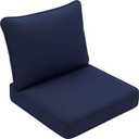Outdoor Chair Cushions,Waterproof Pation Chair Cushions Set of 2,Patio Furniture Seat Cushion for Couch Sofa,UV & Fade Resistant Cushions with Hidden Zipper (Blue,24x24x4 Inch)