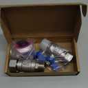 304 Stainless Steel Garden Hose Shut Off Valve, 2 Packs Heavy Duty Lead-Free Water Hose Shut Off Valve, 3/4'' GHT Full Flow Hose Ball Valve Adapter Coupling with 360-Degree Rotatable Connector