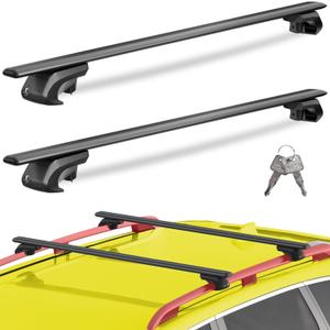 330lbs Heavy Duty Universal Roof Rack Cross Bars 52" | Adjustable Aluminum Crossbars, Lockable Universal Cross Bars that Fit Most Raised Side Rails Vehicles/SUVs (with Gap Design), Roof Rack Crossbar 52”Adjustable