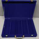 Pickmesh Silverware Case with Lid and Handle, Silverware Storage Box Sterling Silver Flatware Chest Without Silver Tarnish Proof Utensils Organizer for Kitchen Elegant Decor Wedding Gifts(Royal Blue)