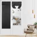 PI French Door Curtain 2 Panels, Room Darkening Privacy Thermal Insulated Window Shade for Glass/Front/Sliding/Patio Door (W26XL68-2PC, Black)