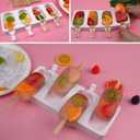 Sakolla 3 Pack Large Popsicle Molds 4 Cavities Cake Pop Silicone Molds Oval Ice Cream Cakesicle Molds for Homemade Ice Pop with 100 Wooden Sticks