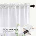 HOMEIDEAS Non-See-Through Sage Green and White Privacy Sheer Curtains 52 X 63 Inch Length 2 Panels, Leaf Floral Printed Light Filtering Semi Sheer Window Curtains Drapes for Bedroom Living Room