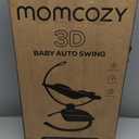 Momcozy CocoSway Baby Swing, Electric Swing for Infants with 180° Rotating Seat, 6 Soothing Sway Motions & 4 Speeds, Remote & Touchscreen, 8 Preset Lullabies, Grey