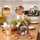 Nativity Advent Candle Holder Decoration, Christmas Nativity Scene Candle Holder Candlestick Holders Advent Wreath Candle Holder Advent Centerpiece for Christmas Party Supplies (Candles Not Included)