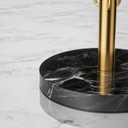 YIGII Heavy Marble Base Paper Towel Holder Countertop - Standing Paper Towel Roll Holder with Black Weighted Base, Gold Papertowel Holder for Kitchen
