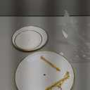 Coitak 3 Tier Cupcake Stand, Plastic Tiered Serving Stand, Dessert Tower Tray for Tea Party, Baby Shower and Wedding (Round-gold edge)