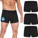 Incontinence Underwear for Men - 100ml Absorbency | Leakproof & Odor-Control | Reusable Washable Bladder Control Boxer Briefs | High-Waist for Night & Active Use [3-Pack] (Black, L)