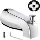 Slip on Tub Spout Kit, Compatible with American Standard 8888026.002 Tub Spout Bathroom Bathtub Faucet, Fits 1/2" Copper Water Tube(5/8" Diameter), 5/32'' Hex Wrench Included (Chrome,1 Pack)