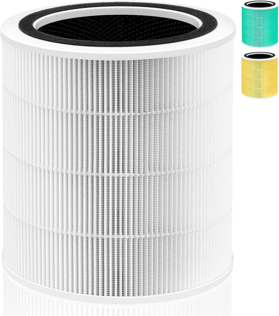 Core 400S Replacement Filter for LEVOIT Core 400S and Core400S-P/Core 400S-rf Smart WiFi Air Purifier,3-in-1 True H13 HEPA Activated Carbon Pre-Filter,1Pack,White