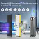 FLT5000 Filter-C True HEPA Replacement Filter for G-Guardian Air Purifier | Compatible with AC5000 AC5000E AC5250PT, AC5300B, AC5350B, AC5350W, CDAP5500, 3 HEPA Filter C + 6 Pre-Filters