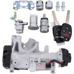MOTOKU Ignition Switch Cylinder Lock Steering Starter Housing Fuel Cap Handrail Glove Box Emergency Door Lock with 48 Chips Immobilizer Keys Full Lock Set for Honda Accord 2003-2007 MOTOKU Ignition Switch Cylinder Lock Steering Starter Housing Fuel Cap Handrail Glove Box Emergency Door Lock with 48 Chips Immobilizer Keys Full Lock Set for Honda Accord 2003-2007
