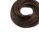 MY-LADY Thick Human Hair Messy Bun, 100% Real Hair Bun Extensions for Women Girls, Straight, 30gNatural Black Mixed Light Brown