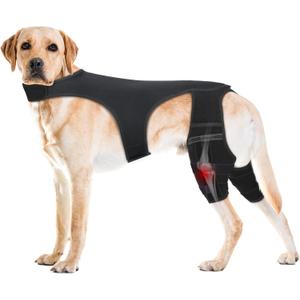Dog Knee Brace for Hind Legs  Adjustable Dual Dog Leg Brace for Back Leg Helps with Torn ACL/CCL, Luxating Patella, Ligament Injuries, Osteoarthritis,M