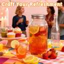 64 oz Glass Mason Jars Wide Mouth with Airtight Lids & Bands, 3 Pack with Sunflower Design, Large Half Gallon Mason Jars For Pantry, Canning, Fermenting & Pickling or Storing (Clear02)