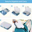 6 in 1 Baby Traveling Set Includes Straw Cleaner, Silicone Brush, Nipple Brush, Soap Dispenser, Drying Rack + Tray and Bottle Clip, Brush Washer, Newborn Essentials, Girl and Boy Gifts, Bule