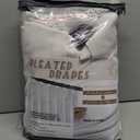 Pinch Pleated Beige White Sheer Curtains 84 Inches Long, Light Filtering Linen Blend Neutral Boho Farmhouse Curtains with Hooks for Living Room/Nursery Window Drapes 84 inch Length 2 Panels Set