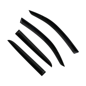 Window Visors Rain Guards Deflectors - Side Window Deflector Vent Shade for Car Windows Tape-On Outside Mount Acrylic Sun Rain Guard, Missing Items, Pack Of 4, Size 3.3/4" x 37" Inch