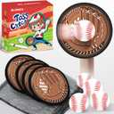 Toss and Catch Soft Sticky Ball Game Set for Kids 3-5, Toddler Baseball Glove Paddle Pads Catch Tennis Ball Sports Toys Indoor, Sticky Catcher Mitt with Softball Play Catching Beginner Set