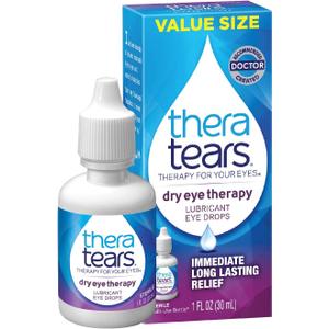 TheraTears Eye Drops for Dry Eyes, Dry Eye Therapy Lubricant Eyedrops, Provides Long Lasting Relief, 30 mL, 1 Fl oz Value Size