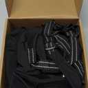 Idepet Dog Suspender Boots, Tall Dog Boots Anti-Slip & Fall Waterproof Shoes Leggings, Adjustable Suspender Boots for Winter Snow Rain Hiking Paws Protector(Black, 7)