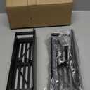 4 Pack Magnetic Spice Rack Organizer for Refrigerator and Oven, Black Fridge Organizers and Storage for Kitchen