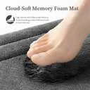 YIHOUSE Bathroom Rugs Sets 3 Piece, Towel-Like Soft Absorbent Thick High Density Memory Foam Bath Mat Set, Non-Slip Machine Washable Bath Rugs for Bathroom, Tub & Shower, Dark Grey