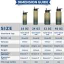 2 x STACEGEELE Insulated Vacuum Water Bottle with Spout Lid & Screw on Top | Stainless Steel Flask for Kids Leak Proof Lightweight Eco Friendly 18oz / 24oz / 32 oz / 40oz(32oz Nightfall)