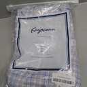 Keyocean Women Nightgowns, Soft 100% Cotton Short Sleeves Comfy Ladies Nightdress (Large, Blue Plaid)