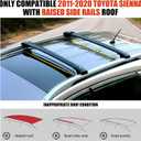 Roof Rack Cross Bars for 2011-2020 Toyota Sienna 396lbs Lockable Roof Rails Crossbars Anti-Theft Roof Rackfor Cargoes, Bicycles, Kayaks, Luggage Racks, Suitcases, Canoes