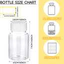 Vesici 18 Pcs 80 ml Empty Clear Pill Bottle Plastic Medicine Reagent Bottle with White Screw Cap Solid Powder Case Refillable Containers with Label Sticker for Liquid Solid Powder Medicine