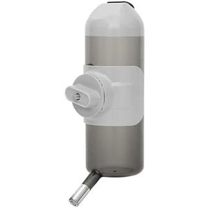 Pet Water Bottle Hanging Dog Water Dispenser Kennel Drinker Kettle Feeder BPA Free Cage Crate Hutch Puppy Cat Rabbit (24oz, Gray)