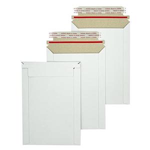 Burasari 30 Pack White Rigid Mailers 7.5X9.45 Inches - Can Keep Flat Kraft Cardboard Mailer, Suitable for Protecting Shipping Gift Cards, Invitations, Photos, Documents