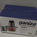 GANIZA Food Processors, Electric Food Chopper with Meat Grinder & Vegetable Chopper - 2 Bowls (8 Cup+8 Cup) with Powerful 450W Copper Motor - Includes 2 Sets of Bi-Level Blades for Fruits/Meat/Nuts (Black)