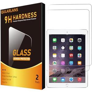 Qularlans 1 Pack Screen Protector for iPad 6th 5th Generation 9.7 Inch 2018/2017, iPad Pro 9.7 2016, iPad Air 2/1 2014/2013, 9H Tempered Glass, Apple Pencil Compatible, Case Friendly