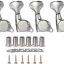 KAISH 18:1 Gear Ratio Guitar Locking Tuners Machine Heads Guitar Locking Tuning Keys Pegs for Strat/Tele/LP/SG most Electric or Acoustic Guitars Chrome (6 Inline Right Handed)