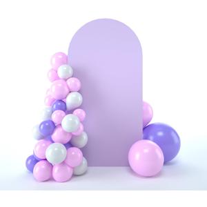 bricia Wedding Arch Backdrop Stand Cover, 6.6FT Double Sided Stretchy Arch Cover Fitted Wedding Birthday Party Banquet Decoration (Lavender 79.2''Lx39.6''W)